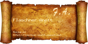 Flaschner Anett névjegykártya