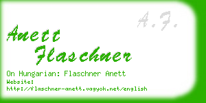 anett flaschner business card